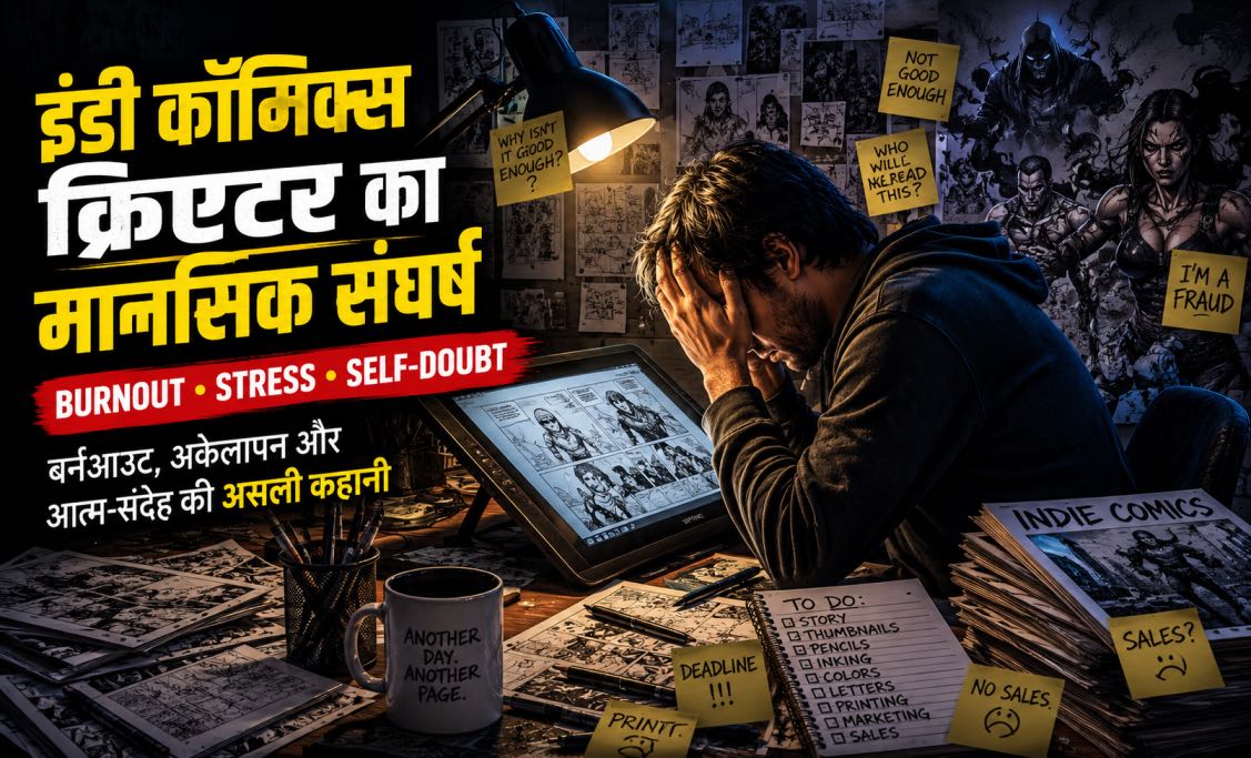 An insightful exploration of the hidden realities facing indie comic creators. This article dives into the mental health struggles behind the creative process—highlighting chronic burnout, isolation, imposter syndrome, decision fatigue, and the financial pressures of solo publishing—while offering practical steps to build boundaries and safeguard emotional well-being.