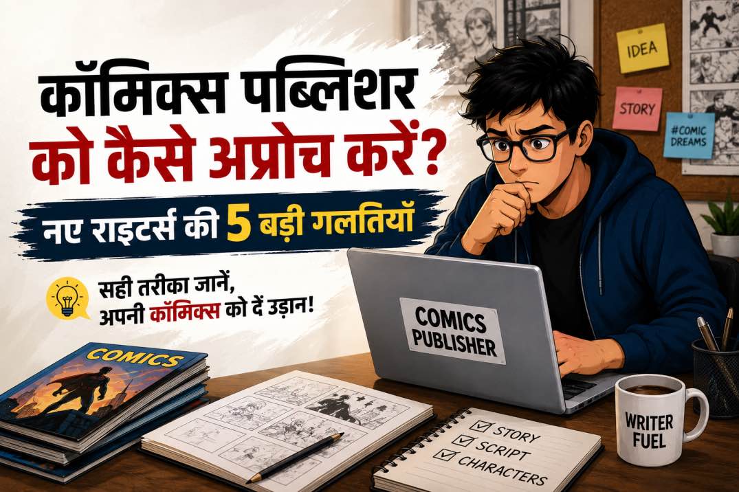 क्या आप कॉमिक्स राइटर बनना चाहते हैं? किसी भी कॉमिक्स पब्लिशर को अप्रोच करने से पहले नए लेखकों द्वारा की जाने वाली इन 5 बड़ी गलतियों के बारे में जानें और अपनी स्क्रिप्ट को रिजेक्ट होने से बचाएं।