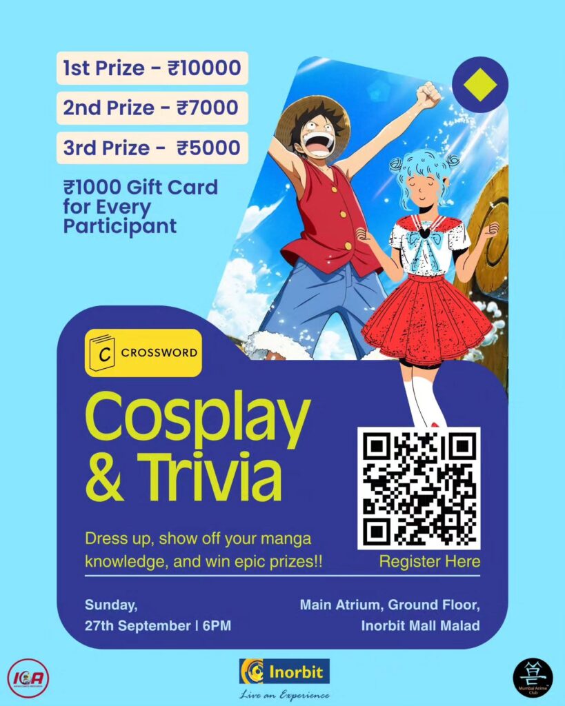 मुंबई के Anime और Manga Fans के लिए ICA ला रहा है Quiz और Cosplay Challenge